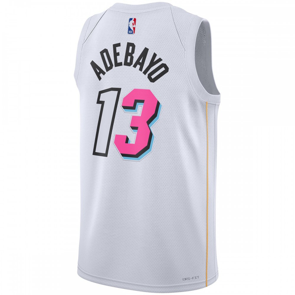 Bam Adebayo Miami Heat Unisex 2022/23 Swingman Jersey - City Edition - White-Pro Kit Vault | Brand New 26/27 Sports Jerseys